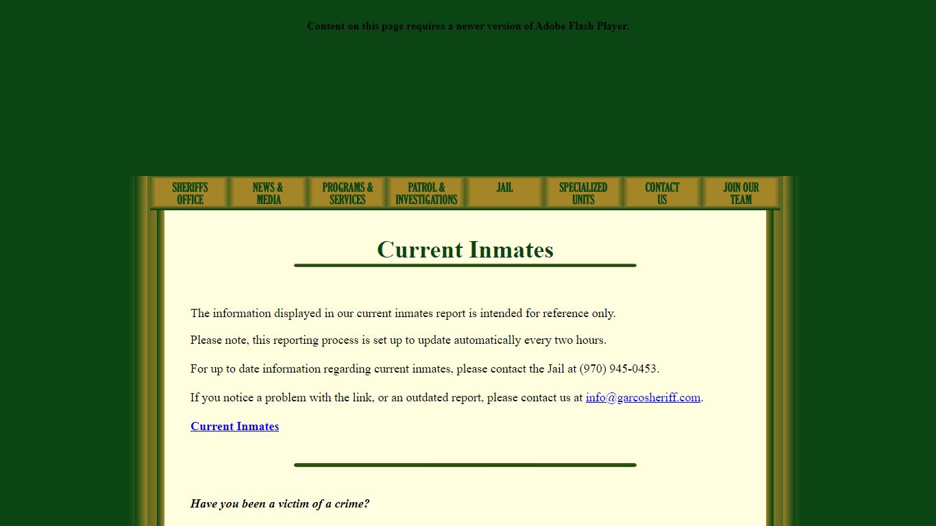 Current Inmates - garcosheriff.com